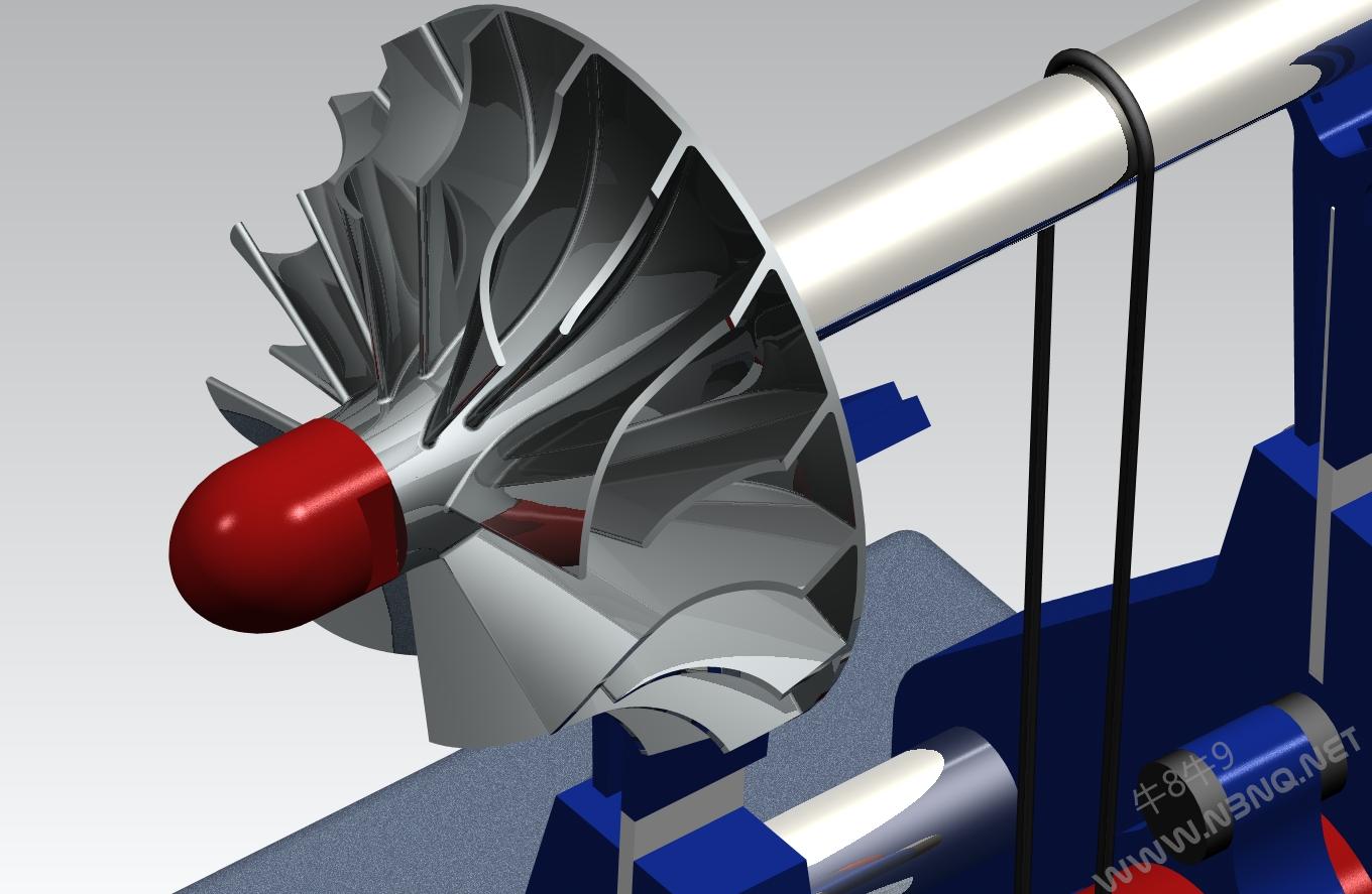 涡轮模型下载--很不错的学习材料arrett t04b v2 compressor