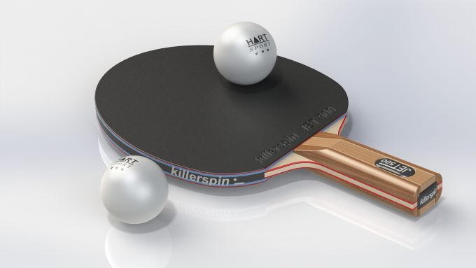 Solidwoks模型分享：乒乓球拍和球