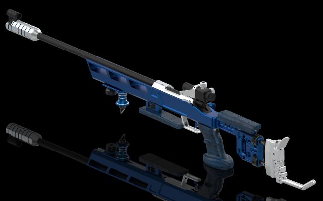 模型下载：长管气步枪