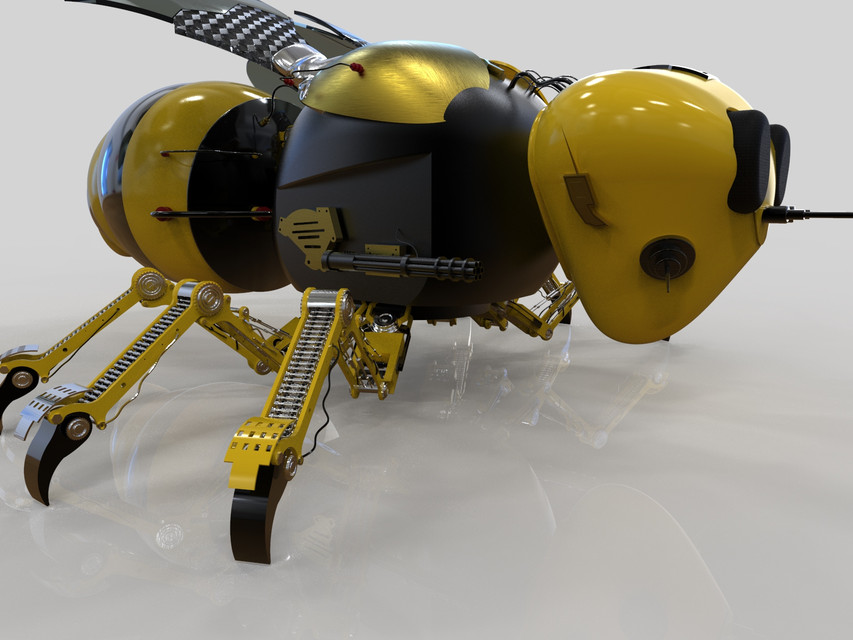 模型下载：机械小蜜蜂