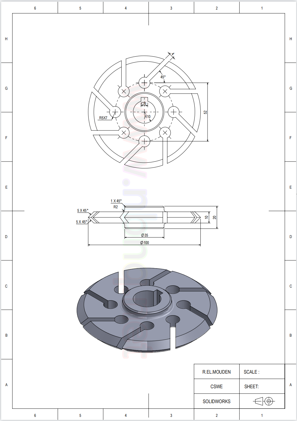 Solidworks基础练习题：005