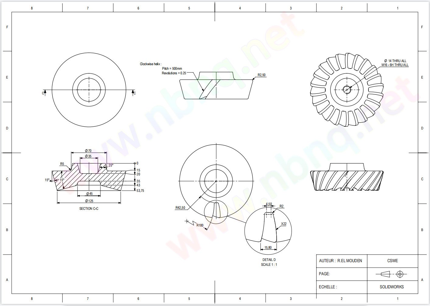 Solidworks基础练习题：012
