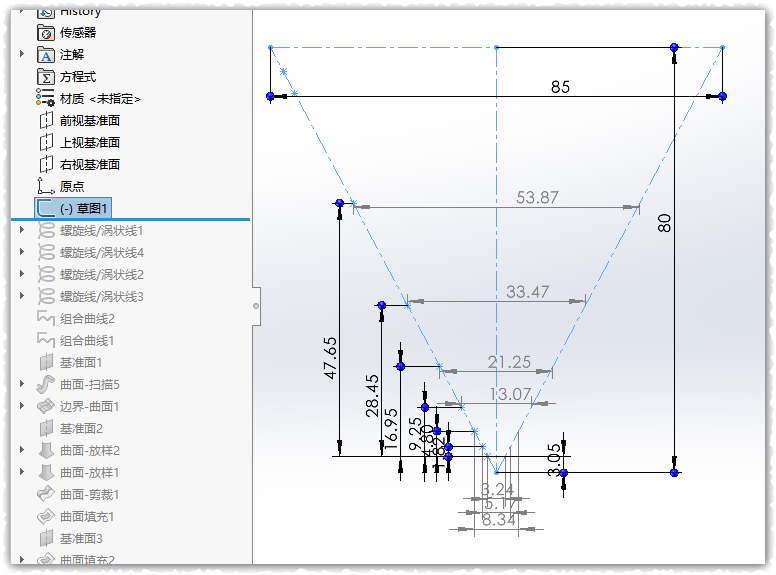 Solidworks画一个海螺，难度较高